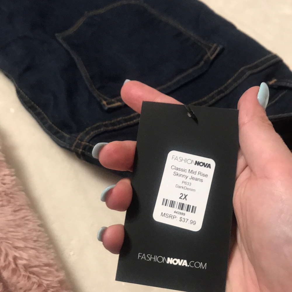 Fashion nova classic mid rise skinny jeans 2x